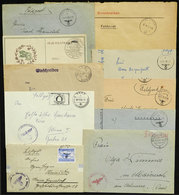 GERMANY: 10 FELDPOST Covers, Cards, Etc. Used In 1943, With Interesting Nazi Marks, VF General Quality! - Sonstige & Ohne Zuordnung
