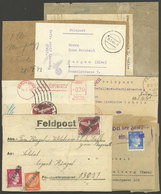 GERMANY: Circa 1943, 6 Fronts Of FELDPOST Covers Or Parcel Posts, Some With Postage, Interesting! - Other & Unclassified