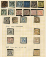 GERMANY: Small Very Old Collection On Album Pages, Including Many Stamps Of German States, High Catalogue Value, Very Fi - Other & Unclassified