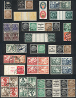 GERMANY: SUZAMMENDRUCKE: Lot Of Stamps From Varied Periods, Most Used (a Few Mint With Gum, Only One Without Gum), Very  - Andere & Zonder Classificatie