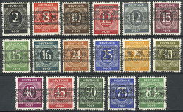 GERMANY - BIZONE: Michel 52IK/68IK, 1948 Complete Set Of 17 Values With INVERTED OVERPRINT, MNH, All With Small Guarante - Other & Unclassified