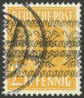 GERMANY - BIZONE: Yvert 30, With DOUBLE IMPRESSION Of The Overprint, VF Quality! - Other & Unclassified