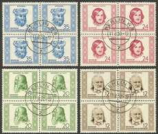 EAST GERMANY: Yvert 63/66 (Michel 311/314), Set Of 4 Values With First Day Pmk (of 11/AU/1952), Very Nice! - Sonstige & Ohne Zuordnung