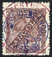 ANGOLA: Sc.37, 1894 Provisional 25r. On 2½r., Used, Perf 13½, Excellent Quality, Rare! - Angola