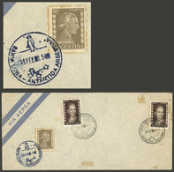 ARGENTINE ANTARCTICA: Rare Postmark Of BAHÍA LUNA Antarctic Station Of 19/FE/1954 On Cover That Also Bears 2 Other Cance - Autres & Non Classés