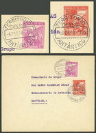 CHILEAN ANTARCTICA: Cover Sent To Santiago On 6/FE/1948, Cancelled "TERRITORIO ANTÁRTICO CHILENO", VF Quality!" - Other & Unclassified