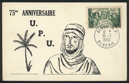 ALGERIA: Maximum Card Of JUL/1950: UPU 75 Years, Peoples Of The World, VF Quality - Maximumkaarten