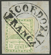 ARGENTINA: GJ.2, On Fragment With CORDOBA-FRANCA Cancel, VF Quality! - Autres & Non Classés