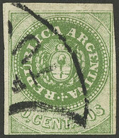 ARGENTINA: GJ.8B, 10c. DARK Green, Used In Tucumán, Nice Example - Otros & Sin Clasificación