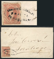 ARGENTINA: GJ.20, 3rd Printing CLEAR IMPRESSION (very Rare), Beautiful Example Franking A Folded Cover Sent From MENDOZA - Altri & Non Classificati