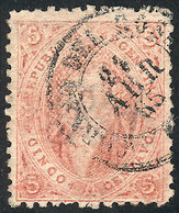 ARGENTINA: GJ.20j, 3rd Printing, Mulatto, Used In Rosario On 21/AP/1865, Line Watermark (top Sheet Margin), Superb! - Other & Unclassified