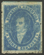 ARGENTINA: GJ.24, 15c. Very Worn Impression, Very Good Color, Excellent Stamp - Autres & Non Classés