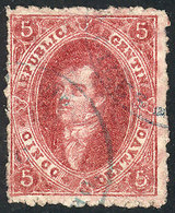 ARGENTINA: GJ.25, 4th Printing, Beautiful Color, Good Cancel Probably Of A Railway PO, Excellent Quality! - Otros & Sin Clasificación