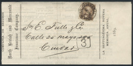 ARGENTINA: GJ.98, Franking ALONE A Printed Matter Of The Cía. De Seguros North British And Mercantile, Cancelled "SUCURS - Sonstige & Ohne Zuordnung