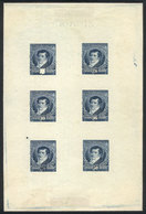 ARGENTINA: GJ.143 + Other Values, Multiple Die Proof Printed In Blue On Thin Paper, Excellent Quality! - Sonstige & Ohne Zuordnung