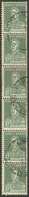 ARGENTINA: GJ.710, 1931 San Martín 10c. Typographed, Used Strip Of 6 Examples, Rare! - Andere & Zonder Classificatie