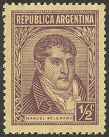 ARGENTINA: GJ.736SG, ½c. Belgrano PRINTED ON GUM, MNH (+50%), Rare! - Altri & Non Classificati