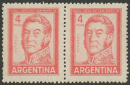 ARGENTINA: GJ.1138a, Pair, The Left Stamp With COMPLETE DOUBLE IMPRESSION Var., And The Right One With Partial Double Im - Altri & Non Classificati