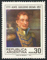 ARGENTINA: GJ.1801SG, 1977 Alte. Brown, PRINTED ON GUM Variety, Excellent Quality, Rare! - Andere & Zonder Classificatie