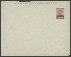 ARGENTINA: GJ.SOB-64, 1917 5c. San Martín Wove Paper With MUESTRA Overprint (not Yet Catalogued), Minor Faults Else Very - Interi Postali