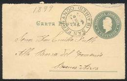 ARGENTINA: 4c. Lettersheet Dated Isola Barca 21/JUL/1898, Sent To Buenos Aires, With Very Nice Double Circle Datestamp O - Altri & Non Classificati