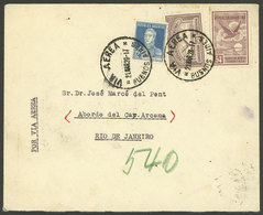 ARGENTINA: Flight To Reach Steamer Cap Arcona In Rio De Janeiro, Cover Sent On 21/MAR/1928 To Be Delivered To A Passenge - Other & Unclassified