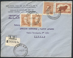 ARGENTINA: PERFINS: Registered Cover Used In Buenos Aires On 16/OC/1940, Franked With 37c., Stamps With Commercial Perfi - Autres & Non Classés