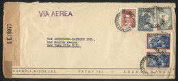 ARGENTINA: Airmail Cover Sent From Buenos Aires To New York On 17/NO/1942 With Nice Postage Of 5.25P., VF Quality! - Other & Unclassified