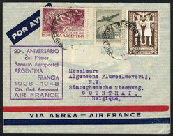ARGENTINA: Airmail Cover Sent From Buenos Aires To Belgium On 17/MAR/1948, With Special Commemorative Mark: 'Anniversary - Other & Unclassified