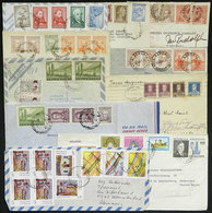ARGENTINA: Over 100 Covers Used Circa Between 1930s/90s, There Are Handsome And Colorful Postages, Nice Combinations And - Other & Unclassified