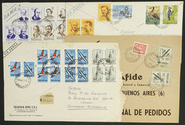 ARGENTINA: Approximately 85 Covers Used Mainly In 1960s To 1980s, Almost All Franked With Commemorative Stamps In Fantas - Altri & Non Classificati