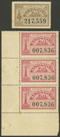 ARGENTINA: GASOLINE/FUEL RATIONING: 4 Revenue Stamps Of 1943 And 1944 For 20 Liters Each, Rare! - Autres & Non Classés