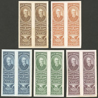 ARGENTINA: Impuesto Sanitario, 5 PROOFS Of Revenue Stamps For "Lanman & Kemp, New York", VF Quality!" - Sonstige & Ohne Zuordnung