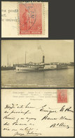 ARGENTINA: STEAMBOAT BERNA Of N. Mihanivich Ship Line, PC Sent To Buenos Aires With 5c. Postage And Cancel Of River PO # - Argentina