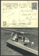 ARGENTINA: PERONISM: Rare Card Of The "Alas Argentinas" Exhibition, With View Of A Glider And Text: "The Clen Antú, Manu - Argentinien