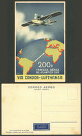 ARGENTINA: Lufthansa Postcard Commemorating The 200th Crossing Of The South Atlantic, Fine Quality! - Altri & Non Classificati