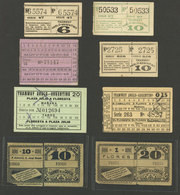 ARGENTINA: TRAM TICKETS: Circa 1900/1920 8 Tickets Of Different Trams, Very Fine General Quality, Rare Group! - Other & Unclassified