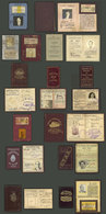 ARGENTINA: RAILWAY CARDS: 14 Cards Including Free Passes, ID Cards For Employees, Monthly Passes, Etc. Of The 1920s To 1 - Other & Unclassified