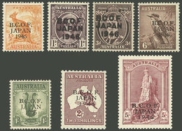 AUSTRALIA: Yvert 1/7, 1946 Complete Set Of 7 Mint Stamps With Very Light Hinge Marks, VF Quality! - Altri & Non Classificati