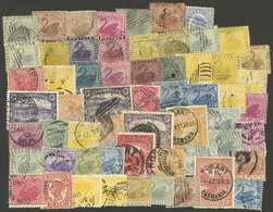 AUSTRALIA: Envelope Containing Good Number Of Stamps, Most Used (the Expert Will Surely Find Rare Cancels), Some May Hav - Andere & Zonder Classificatie