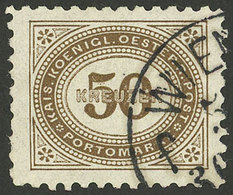 AUSTRIA: Sc.J9, 1894/5 50Kr. Brown Perforation 10½, VF Quality! - Autres & Non Classés