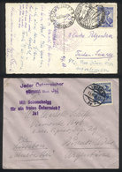 AUSTRIA: Cover Sent To Argentina In 1938 And Postcard Of 1953, Interesting Postal Marks, VF Quality! - Other & Unclassified