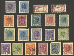 AUSTRIA - TYROL: Interesting Lot Of Stamps Overprinted Locally In Tyrol, Used On Fragment Or Mint (with Original Gum A L - Sonstige & Ohne Zuordnung