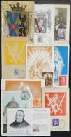 BELGIUM: 10 Maximum Cards Of 1940/56, Varied Topics: Coats Of Arms, Famous Persons, Prisoners Of War, Etc., Fine To VF G - Autres & Non Classés