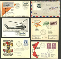 BELGIUM: BALLOON FLIGHTS: 23 Covers And Cards, Most Carried In Special Helicopter Flights, Others With Interesting Marks - Other & Unclassified