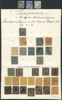 BOLIVIA: LOT OF FORGERIES OR REPRINTS: Old Album Page With 30 Condor Stamps, And 3 "Challas" In A Plastic Envelope, All  - Bolivie