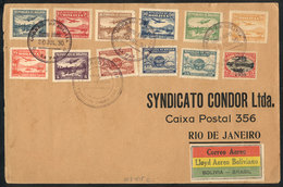 BOLIVIA: 30/JUL/1930 First Airmail Bolivia-Brazil Via Syndicato Condor, Good Cover With Very Nice Multicolored Postage,  - Bolivien