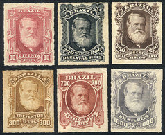 BRAZIL: Sc.71 + 73/77, 1878/9 High Values Of The Set, Mint Original Gum, VF Quality, Rare! Catalog Value US$825. - Sonstige & Ohne Zuordnung