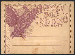 BRAZIL: RHM.CB-99, Unused Lettercard, With Some Stain Spots, Low Start! - Autres & Non Classés