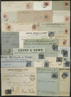 BRAZIL: 52 Used Covers Used Approximately Between 1896 And 1902 With Postages Of 100Rs And 200Rs., Very Interesting Lot  - Andere & Zonder Classificatie